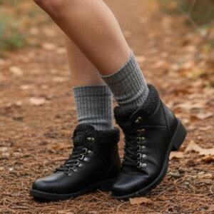 MUK LUKS Hiker Denali/ Women's/Ankle Boots/black/ urban hiking/lace-up/size 11